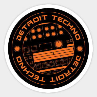 909 Drum Machine Circle: Detroit Techno Sticker